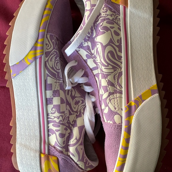 Women’s Vans, size 7.5, Old Skool Stacked Wavy Gravy, Lavender - Picture 8 of 11